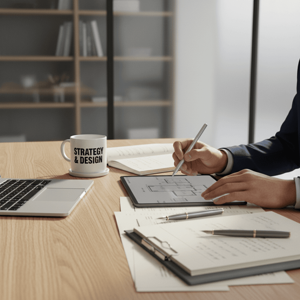 Facility Manager prüft Wartungspläne