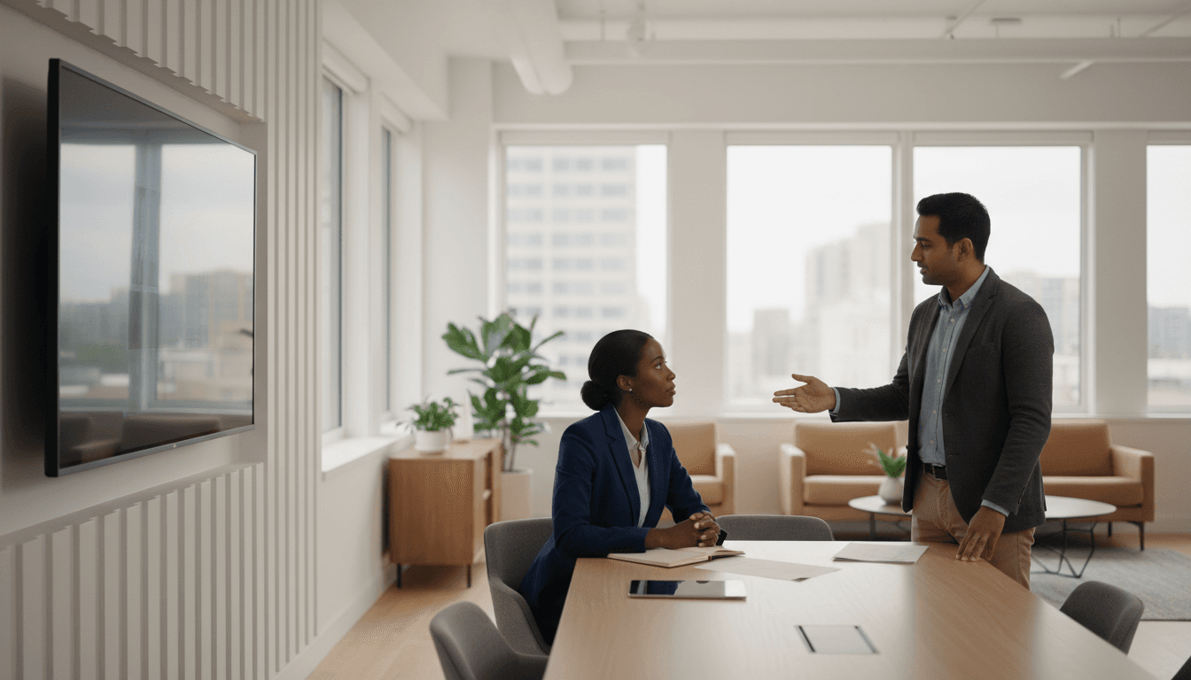 Geschäftsbesprechung zwischen Kundenberater und Klient