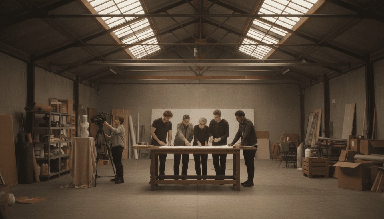 Team bei verschiedenen Dienstleistungen: Reinigung und Bauarbeiten