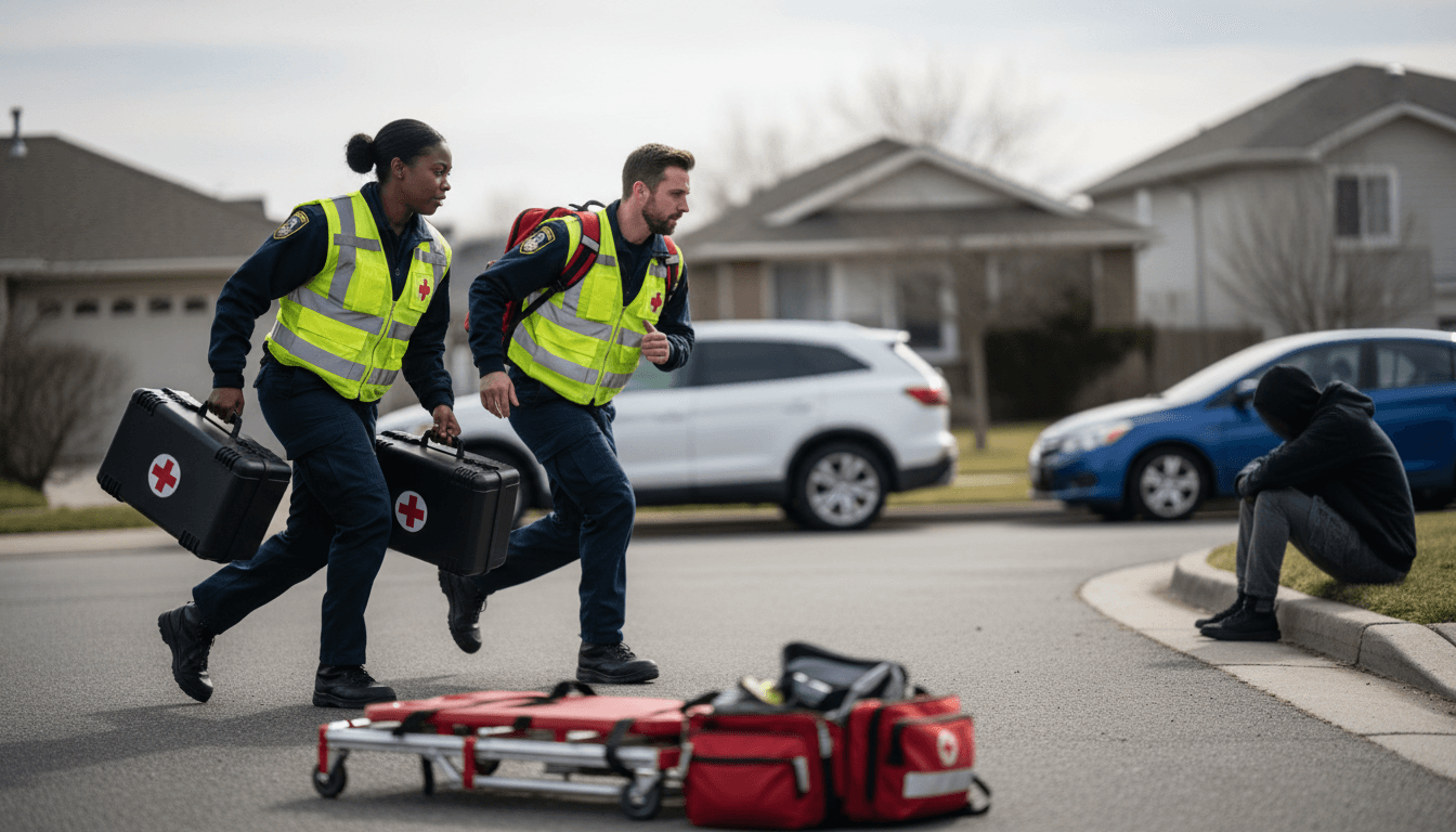 Notfalleinsatz-Team bei schneller Problemlösung