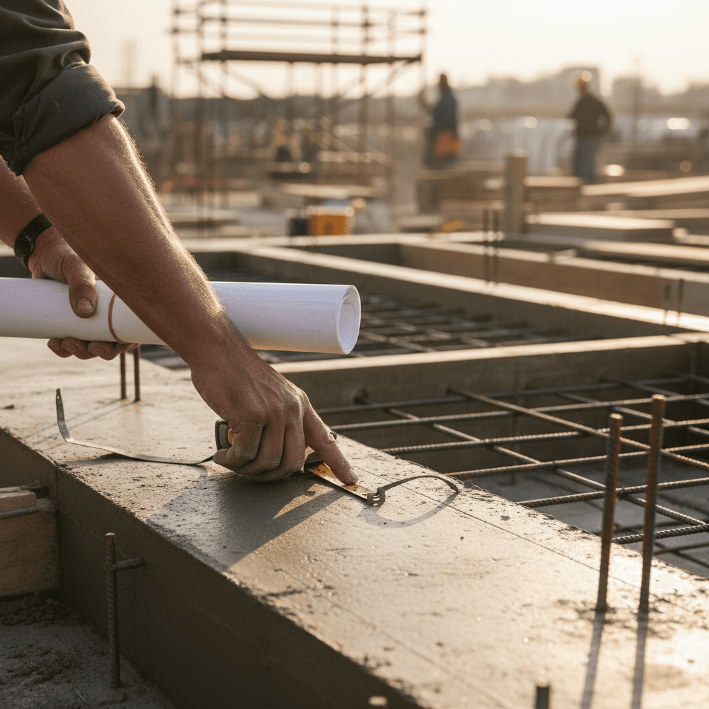 Qualitätskontrolle bei Bauarbeiten